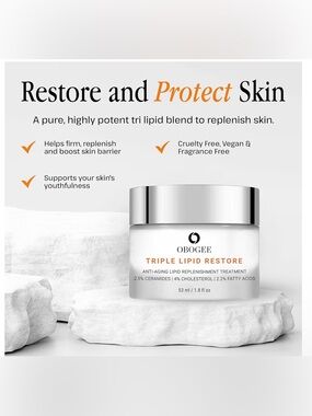 MSRP$48 | OBOGEE Triple Lipid Restore anti-aging facial cream